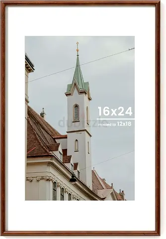 3080 - ORCHID M®16 * 24 Oak Wood Picture Frames Walnut Color 16 * 24 inch Poster Frame for Wall Art