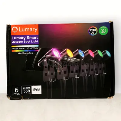 Lumary Smart Outdoor Spot Light - 6 Pack RGB LED Lights