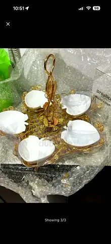 Metal dry fruit snack tray