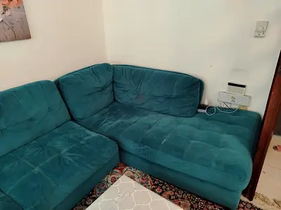 Comfortable Teal Corner Sofa