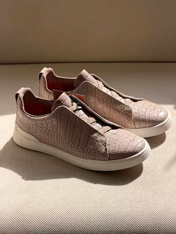 Zegna crocodile and Comfortable Designer Sneakers