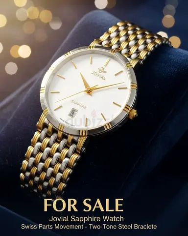 Authentic JOVIAL Classic Two-Tone Watch – Sapphire Crystal