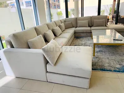 Stylish L-Shaped Fabric Sofa