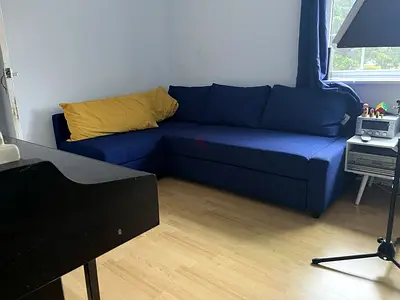 Cozy Blue Corner Sofa for Sale