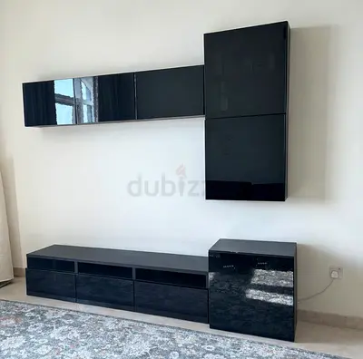 Modern Black Entertainment Unit