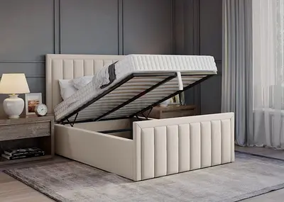 Elegant beautiful 160*200 Queen size Bed with hydraulic storage