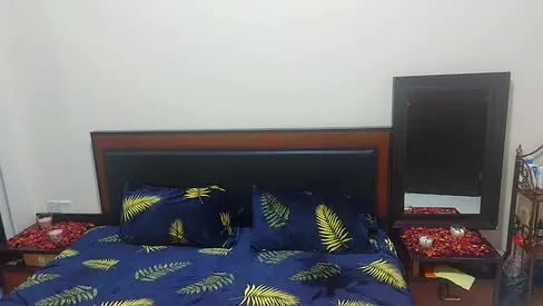 Double bed with mattress