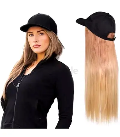 Stylish Ash Blonde Mix Long Wig with Cap