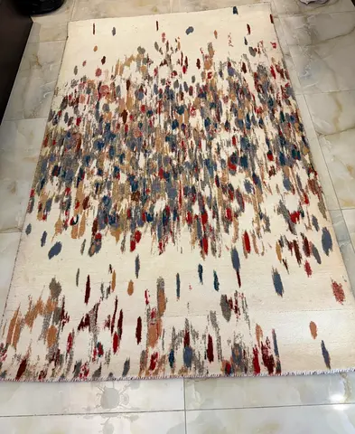 Modern West Elm Paint Palette Rug 5x8 ft | Original