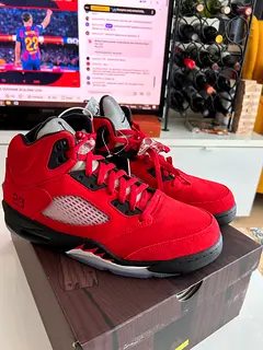 jordan 5 raging bull 2021 on feet