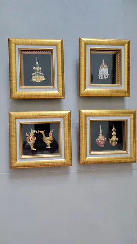 Wall Thailand Figurines - Framed - 4 piece set