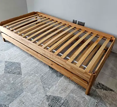 Ikea stackable wooden bed frame available in perfect condition
