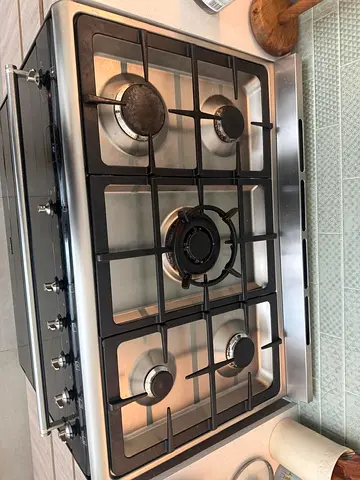 Smeg Black Top Gas Oven Electric 90cm Width 60cm Depht
