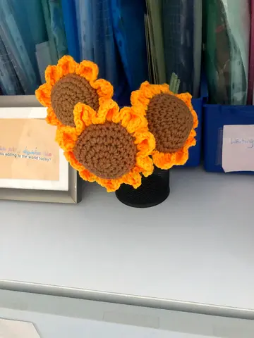 Handmade Crocheted Sunflower Decoration