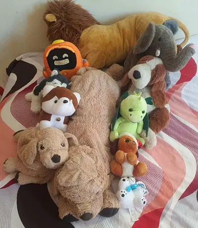 Collection of 11 plush toys