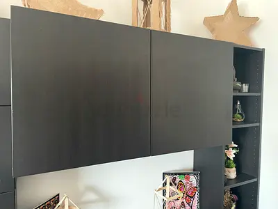 Stylish Black Wall Cabinet