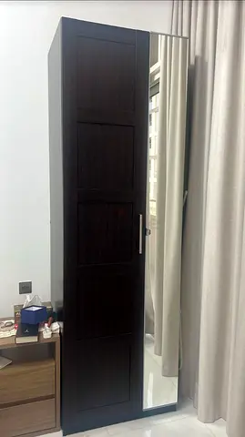 Stylish Wooden Wardrobe with Mirror