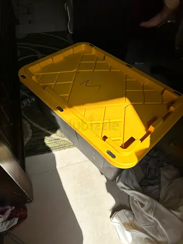 Sturdy Yellow Storage Container