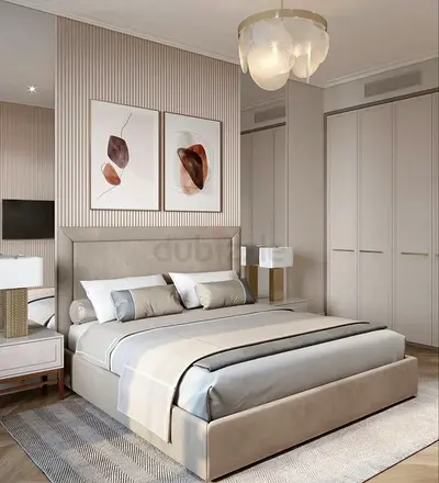 Elegant Modern Bed with Soft Upholstery