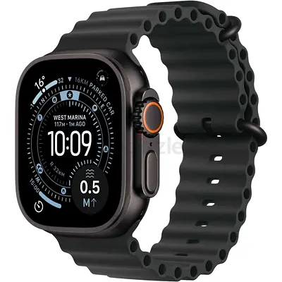 The Apple Watch Ultra 3 49mm GPS Cellular Titanium Case with Black Ocean Band _ Brand New Sealed.