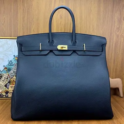 Hermes Birkin HAC 50 in Black Clemence Leather