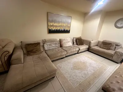 U-Shaped Velvet Sofa Set with Elegant Design