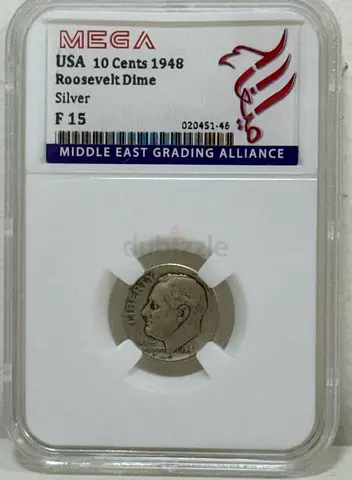 USA silver coin 10 cents 1948  70 AED