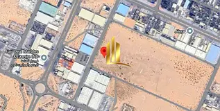 Corner plot of land for sale in Emirates Industrial City, Al Sajaa.Land area: 114,040 sq ft