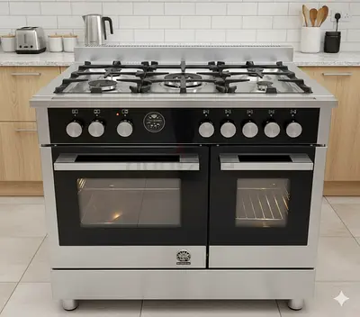 La Garmania 90 cm top Gass oven electric range dual oven