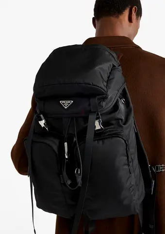 Prada Re-Nylon and Saffiano leather backpack