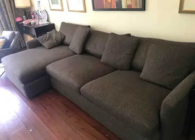 Lounge deep Cratebarrel L shape sofa