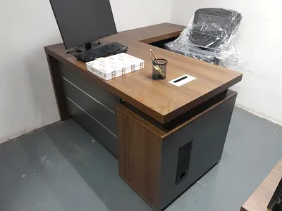Elegant Modern Office Desk with Storage