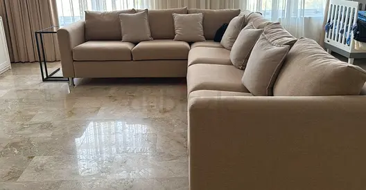 Elegant Beige L-Shaped Sofa for Sale