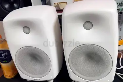 Rare White Genelec 4040A Studio Monitors