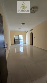 Two bedrooms and a living room with two bathrooms. Second tenant in a prime location in Ajman. Large