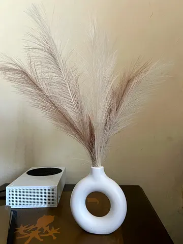 Chic Minimalist Decorative Vase with Pampas Grass