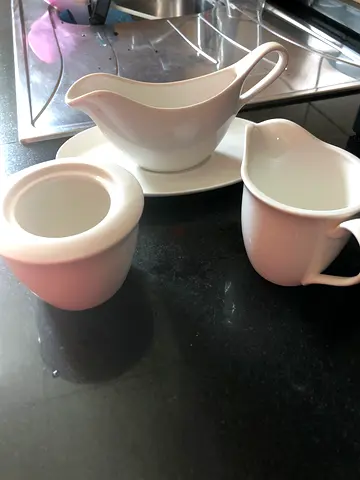 Elegant White Ceramic Condiment Set