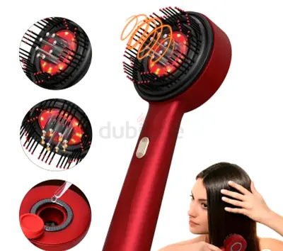 Hair Brush with PTC Heating and Oil Scalp Massage