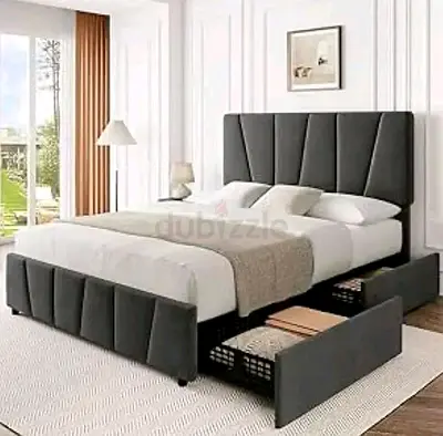 Modern and Chic Bed with Storage Solutions