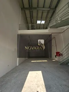 Warehouse for rent in Al Jurf Industrial Area 3, Ajman, 3000 feet with mezzanine, 12m height, 32 kW