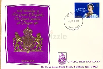 Official First Day Cover - 90th Birthday of HM Queen Elizabeth The Queen Mother
