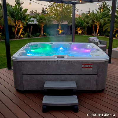 POLSPAS Crescent 312-O – Premium 3-Seater Luxury Spa with Smart Controls  Ozone Purification