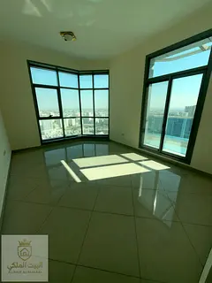 Two bedrooms and a living room for rent in Al Majaz 1. Air conditioning is provided by the owner.