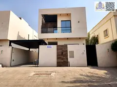 New villa in Al Muwaihat 2 for sale, directly next to the mosque, on a paved road, with a front setb