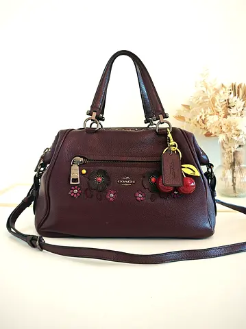 Coach Primrose Satchel in Willow Floral - Color Oxblood