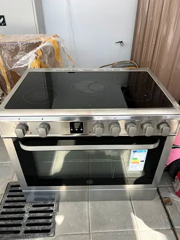 Hoover 5 Cooking zones Vitroceramic Cooker 90 x 60 cm, Electric Multifunction Oven  Grill,