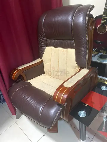 Modern Armchair with Wooden Accents