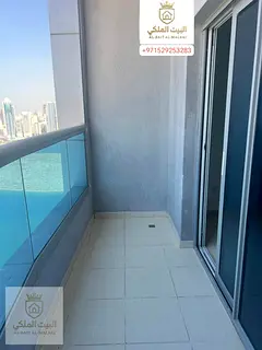 One bedroom and living room in Al Taawun with free parking and an open sea view. Balcony Very spacio