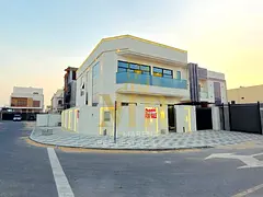 Own a luxurious villa in Al Bahia now with five master bedrooms, a rooftop terrace, and a living are