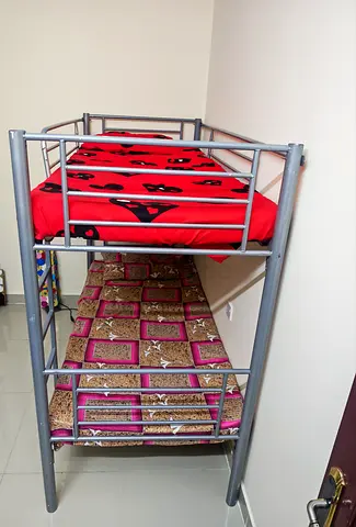 Used Heavy Duty Grey Colour Bunk Bed for Adults and Kids including 2 Medical Mattress